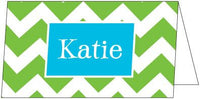 Zig Zag Green Folded Enclosure Card