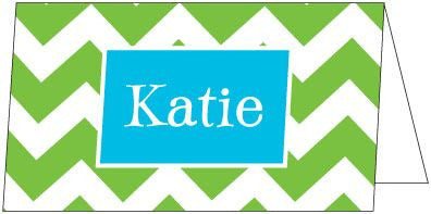 Zig Zag Green Folded Enclosure Card