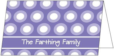 Mod Dot Purple Folded Enclosure Card