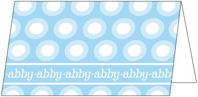 Mod Dot Blue Folded Enclosure Card