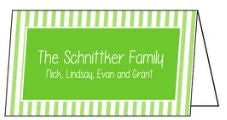 Green Stripe Folded Enclosure Card