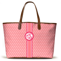 Monogrammed St Anne Tote - Pink Geometric