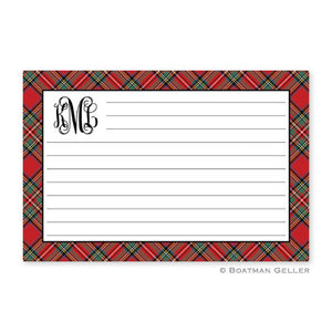 Plaid Red Recipe Card