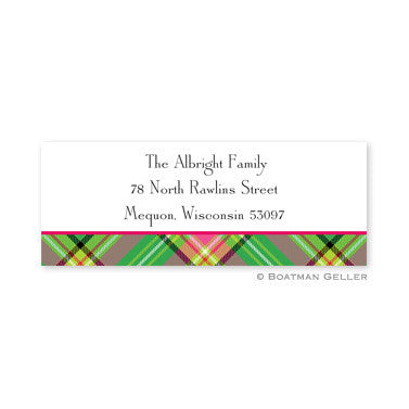 Preppy Plaid Address Label