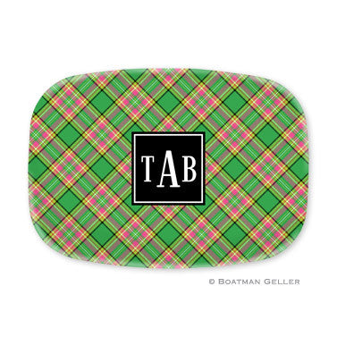 Preppy Plaid Melamine Platter