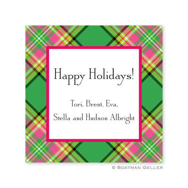 Preppy Plaid Stickers