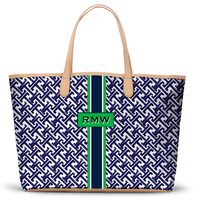 Monogrammed St Anne Tote - Navy Key