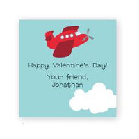 Red Airplane Square Sticker