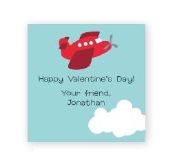 Red Airplane Square Sticker