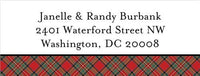 Red Plaid Address Label