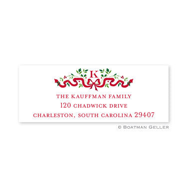 Ribbon Holiday Address Label