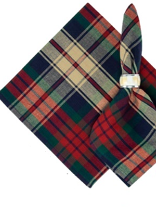 Monogrammed Handsome Plaid Linens