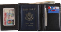 Monogrammed Leather European Passport Wallet
