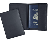 Monogrammed Leather Passport Jacket
