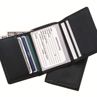 Monogrammed Leather Men's Tri-Fold Wallet