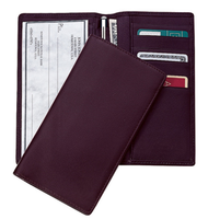 Monogrammed Leather Check Book & Secretary
