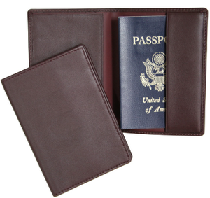 Monogrammed Leather Passport Jacket