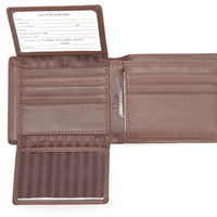 Monogrammed Leather Euro Commuter Wallet