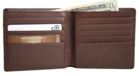 Monogrammed Leather Hipster Wallet