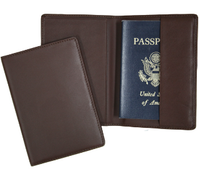 Monogrammed Leather Passport Jacket
