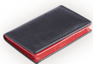 Credit Card Case in Pebbled Leather