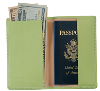 Monogrammed Leather Foil Stamped Passport Jacket
