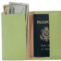 Monogrammed Leather Foil Stamped Passport Jacket