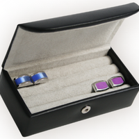 Leather Mini Cufflink Box