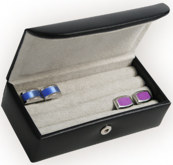 Leather Mini Cufflink Box