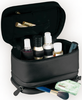 Luxury Travel Cosmetic Makeup Bag in Genuine Leather
