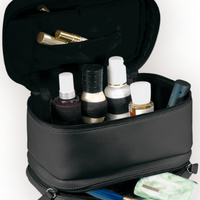 Luxury Travel Cosmetic Makeup Bag in Genuine Leather