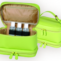 Luxury Travel Cosmetic Makeup Bag in Genuine Leather