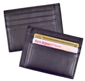 Monogrammed Leather Prima Men's Card Case | The Monogram Merchant