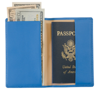 Monogrammed Leather Foil Stamped Passport Jacket
