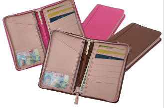 Royce Leather RFID Blocking Passport & Currency Wallet