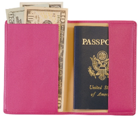 Monogrammed Leather Foil Stamped Passport Jacket
