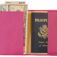 Monogrammed Leather Foil Stamped Passport Jacket