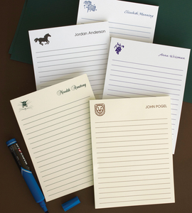 Monogrammed Ruled Memos