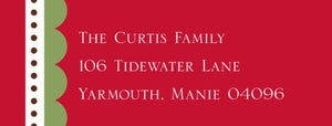 Scallop Red Address Label