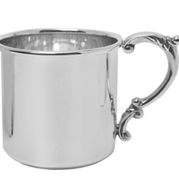 Scroll Handle Sterling Silver Baby Cup