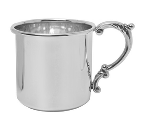 Scroll Handle Sterling Silver Baby Cup