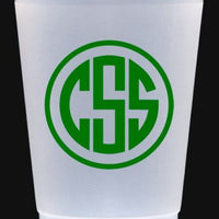 Shatterproof 8 oz Monogram Cups