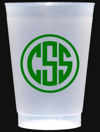 Shatterproof 8 oz Monogram Cups