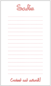 Stencil List - White with holder