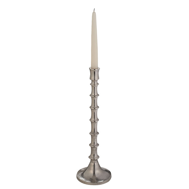 Silver Bamboo Candlesticks