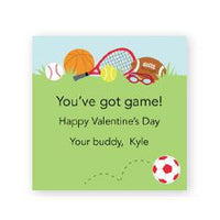 Sports Red Square Sticker
