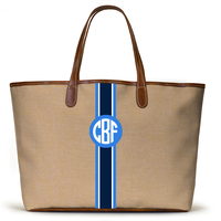 Monogrammed St Anne Diaper Bag - Sand Chambray