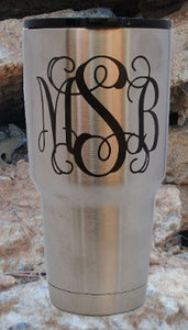 Monogrammed Stainless Steel Tumbler