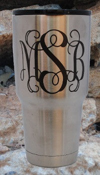 Monogrammed Stainless Steel Tumbler