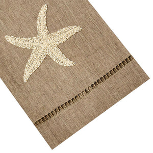 Haute Home Cream Starfish Flax Towel